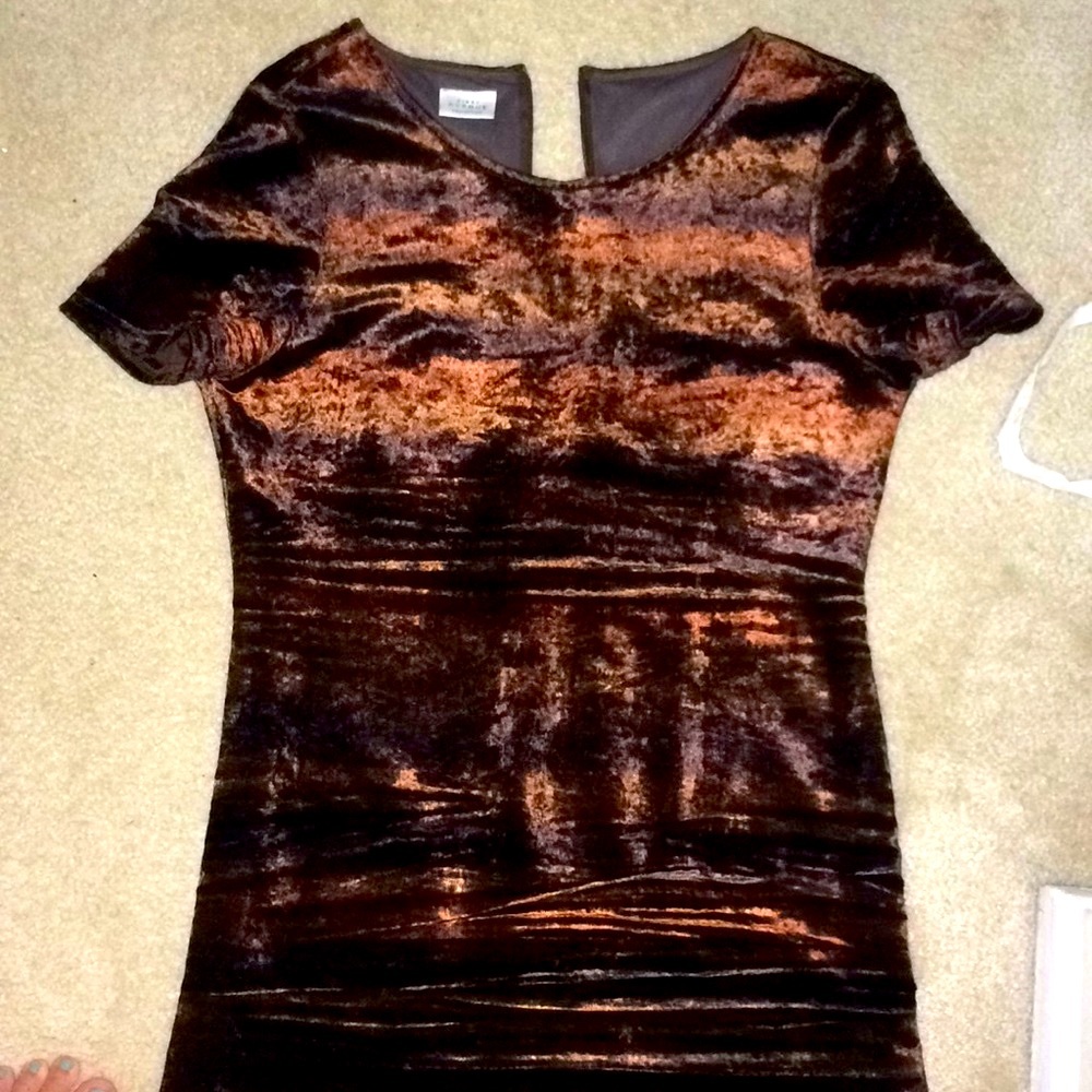 🔥Crushed velvet brown ombré maxi dress
